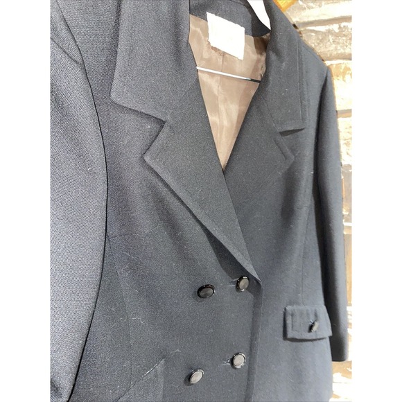 VINTAGE 1970’s Vera Hicks Ernst Strauss Black Skirt Suit Women’s Medium WOW! - Picture 9 of 16